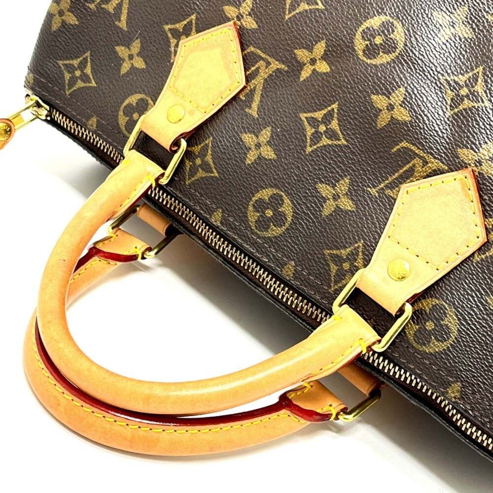 LOUIS VUITTON Authentic Brown Monogram Canvas Speedy 30 Boston Bag - Picture 9 of 16